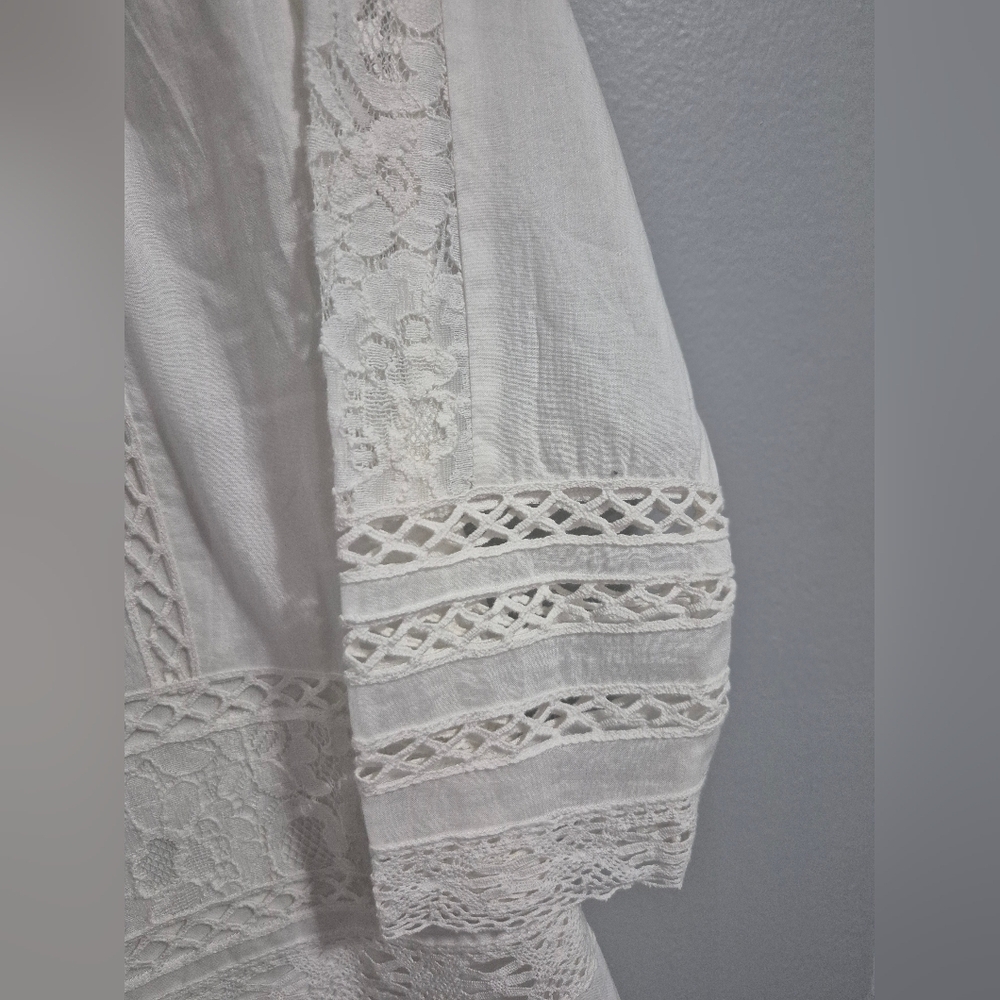 Abercrombie & Fitch White Lace Y2K girly fairy core eyelet lace Dress XS NWT - Picture 4 of 11